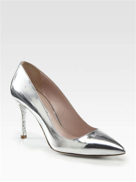 miu miu glitter pumps ebay|MIU MIU Glitter Pumps 38 Silver .